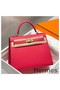 Hermes Kelly 28cm Bag In Rose Extreme Epsom Leather GHW Replica