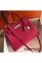 Hermes Kelly 28cm Bag In Rose Red Clemence Leather PHW Replica