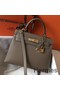 Hermes Kelly 28cm Bag In Taupe Grey Epsom Leather GHW Replica