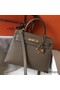 Hermes Kelly 28cm Bag In Taupe Grey Epsom Leather GHW Replica