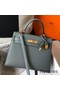 Hermes Kelly 28cm Bag In Vert Amande Epsom Leather GHW Replica