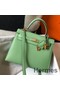 Hermes Kelly 28cm Bag In Vert Criquet Epsom Leather GHW Replica