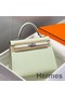 Hermes Kelly 28cm Bag In Vert Fizz Epsom Leather PHW Replica
