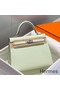Hermes Kelly 28cm Bag In Vert Fizz Epsom Leather PHW Replica