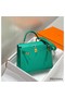 Hermes Kelly 28cm Bag In Vert Jade Epsom Leather PHW Replica