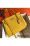 Hermes Kelly 28cm Bag In Yellow Clemence Leather GHW Replica