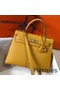Hermes Kelly 28cm Bag In Yellow Epsom Leather GHW Replica