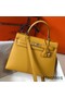 Hermes Kelly 28cm Bag In Yellow Epsom Leather GHW Replica