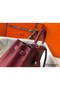 Hermes Kelly 32cm Bag In Bordeaux Clemence Leather PHW Replica