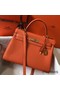 Hermes Kelly 32cm Bag In Orange Clemence Leather GHW Replica