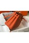 Hermes Kelly 32cm Bag In Orange Clemence Leather GHW Replica