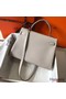 Hermes Kelly 32cm Bag In Pearl Grey Clemence Leather GHW Replica