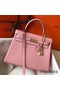Hermes Kelly 32cm Bag In Pink Clemence Leather GHW Replica