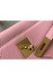 Hermes Kelly 32cm Bag In Pink Clemence Leather GHW Replica