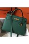 Hermes Kelly 32cm Bag In Vert Vertigo Epsom Leather GHW Replica