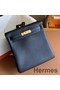 Hermes Kelly Ado Backpack in Black Clemence Leather Replica