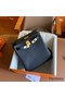 Hermes Kelly Ado Backpack in Black Clemence Leather Replica