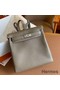 Hermes Kelly Ado Backpack in Taupe Clemence Leather Replica