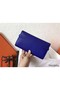 Hermes Kelly Classic Long Wallet In Blue Electric Epsom Leather Replica