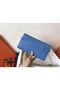 Hermes Kelly Classic Long Wallet In Blue Jean Epsom Leather Replica