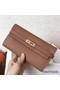 Hermes Kelly Classic Long Wallet In Brown Epsom Leather Replica