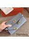 Hermes Kelly Classic Long Wallet In Ciel Epsom Leather Replica