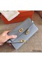 Hermes Kelly Classic Long Wallet In Ciel Epsom Leather Replica