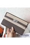 Hermes Kelly Classic Long Wallet In Etoupe Clemence Leather Replica