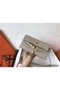 Hermes Kelly Classic Long Wallet In Grey Epsom Leather Replica