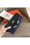 Hermes Kelly Classic Long Wallet In Navy Epsom Leather Replica