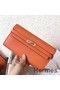 Hermes Kelly Classic Long Wallet In Orange Epsom Leather Replica