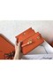 Hermes Kelly Classic Long Wallet In Orange Epsom Leather Replica