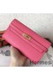 Hermes Kelly Classic Long Wallet In Pink Epsom Leather Replica