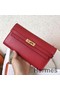 Hermes Kelly Classic Long Wallet In Red Epsom Leather Replica