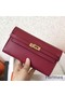 Hermes Kelly Classic Long Wallet In Ruby Epsom Leather Replica