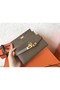 Hermes Kelly Classic Long Wallet In Taupe Epsom Leather Replica