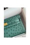 Hermes Kelly Classique To Go Wallet in Malachite Ostrich Leather Replica