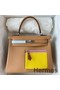 Hermes Kelly Colormatic 25 Handmade Bag in Chai Swifit Leather Replica