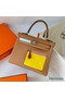 Hermes Kelly Colormatic 25 Handmade Bag in Chai Swifit Leather Replica