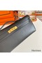 Hermes Kelly Cut Handmade Bag in Black Swift Leather Replica