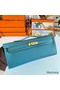 Hermes Kelly Cut Handmade Bag in Blue Jean Epsom Calfskin Replica