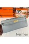 Hermes Kelly Cut Handmade Bag in Blue Lin Epsom Calfskin Replica