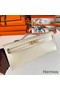 Hermes Kelly Cut Handmade Bag in Craie Swift Leather Replica