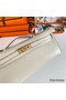 Hermes Kelly Cut Handmade Bag in Craie Swift Leather Replica