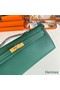 Hermes Kelly Cut Handmade Bag in Malachite Epsom Calfskin Replica
