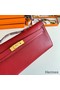 Hermes Kelly Cut Handmade Bag in Red Epsom Calfskin Replica