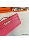 Hermes Kelly Cut Handmade Bag in Rose Lipstick Epsom Calfskin Replica