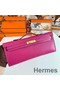 Hermes Kelly Cut Handmade Bag in Rose Purple Swift Leather Replica