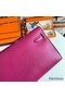 Hermes Kelly Cut Handmade Bag in Rose Purple Swift Leather Replica