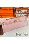 Hermes Kelly Cut Handmade Bag in Rose Sakura Epsom Calfskin Replica